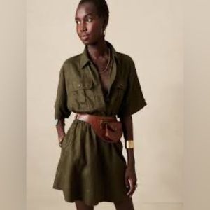 Nwt Banana Republic Linen Utility Dress Small